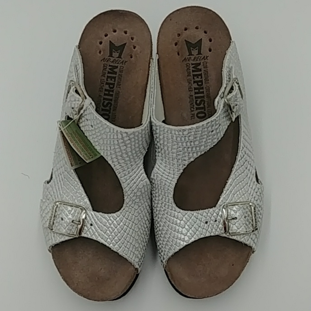 Women's Mephisto Terie White Cuba Wedge Size 38 (US 8) M